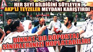 Her şeyi bildiğini iddia eden AKP'li teyzeler meydanı karıştırdı! Sinir hoplatan röportaj!