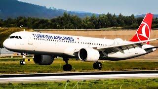 TURKISH AIRLINES A321 LANDING IN OSLO #aviation #airplane #flight #landing