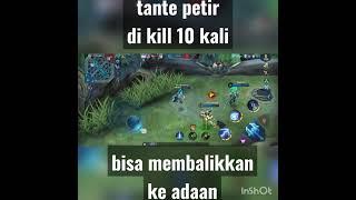 tante petir di kill 10 kali,bisa membalikkan ke adaan!!!!!link vidio fullnya ada di skirpsinya