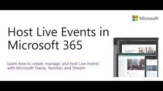 Host Live Events in Microsoft 365