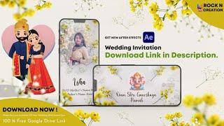 Yellow Flower Invitation || Free After Effects Save the Date Video ||  @rockncreation