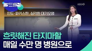 인도·파키스탄, 심각한 대기오염 [월드24 날씨] / KBS  2024.11.18.