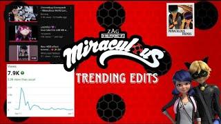 Top 10 Miraculous trending edits || YouTube trends #miraculous #youtube #trendings #viralvideo