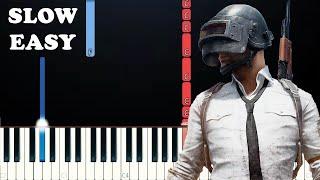 PUBG Main Theme (SLOW EASY PIANO TUTORIAL)