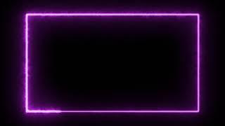 Magenta Neon Lights Rectangle Frame | Animated Loop Background | Free 4K Version Footage