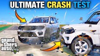 INDIAN CARS ULTIMATE CRASH TEST SCORPIO VS XUV VS THAR VS SAFARI - PART 1 (GTA 5)