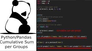 Python Cumulative Sum per Group with Pandas