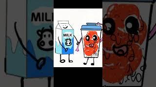 The Animated Strawberry Milk Foodmation #shorts  #food #viral