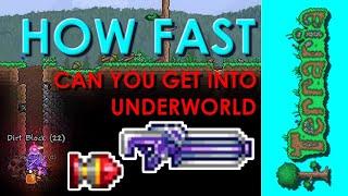 Terraria 1.4 - How Fast Can You Get To The Underworld with Celebration Mk2 and Mini Nukes II ?