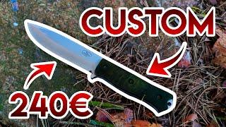 240€ Messer | Holz vs. Plastik | HANDGEMACHTE GRIFFSCHALEN | Falkniven S1X Outdoor Messer