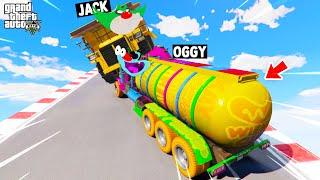 OGGY AND JACK DOING ENGLISH SPANISH FACE TO FACE CHALLENGE (GTA 5 Funny Moments)