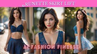 [4k] AI Lookbook | BRUNETTE Alisha Skirt Lift | AI Art #aigirls #sexy #toned #aiart