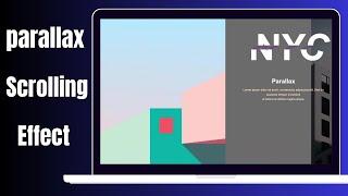 How to create Parallax Scrolling minimalist website #portfolio