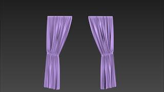 3Ds Max Tutorial 17 - Cloth Modifier, Creating a Curtain 2