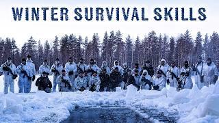 Finnish  soldiers train NATO Allies in winter survival skills