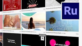 Where to Download Unlimited FREE Templates For Premiere RUSH?