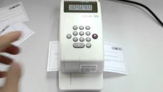 MAX EC-30A check writer product operation