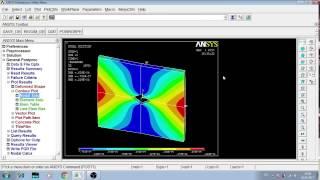 Ansys #2 разбивка, закрепление, нагрузка, расчет.