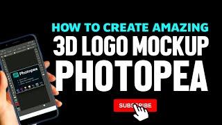 How to create 3D Logo Mockup with Photopea + Pixel Lab || photopea tutorial