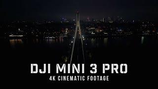 DJI Mini 3 Pro - 4K cinematic LOW LIGHT cityscape footage. Warsaw in the mist.