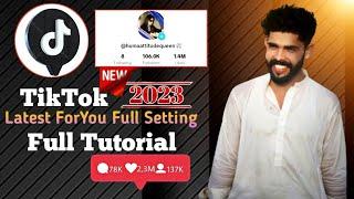 tiktok  latest forYou full setting 2023 | tiktok account grow full setting | tiktok unique setting