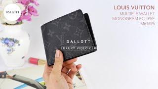 Luxury Video Clip : LV Multiple Wallet Monogram Eclipse