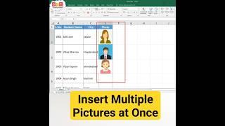 How to Insert Multiple Pictures at once in Excel and automatically size to fit cells(Using VBA Code)