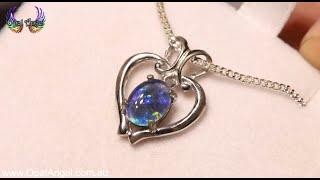 Opal Triplet Pendant Sterling Silver