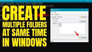 How to Create Multiple Folders at Same Time in Windows️ #ityug