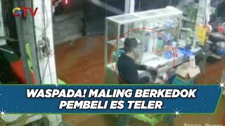 VIRAL! Aksi Pencuri Gasak Uang Penjual Es Teler di Makassar Terekam CCTV #BuletiniNewsSiang 08/03