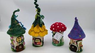 Needle Felted Fairy Flower House Tutorial with DIY Kit