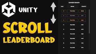Scroll UI in Unity : How to Make Scrollable Leaderboard
