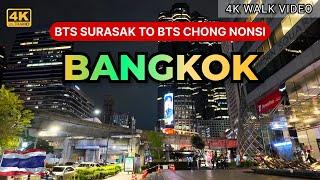 [4K HDR] Bangkok CIty Walk | BTS Surasak to BTS Chong Nonsi Walk | Thailand Street View