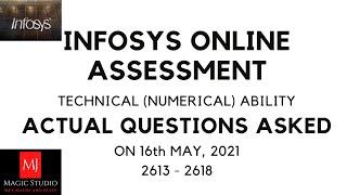 INFOSYS 2022/2023 - APTITUDE QUESTIONS with SOLUTIONS - Technical (Mathematical) Ability | MUST DO