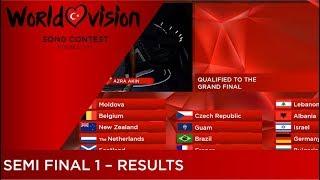 Worldvision Song Contest 19 - Istanbul, Turkey - Semi Final 1 / Results