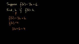 Finding the Input of a Function Given the Output