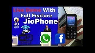 JIO 4g Phone 1st Live Demo with Full Features!!!2017