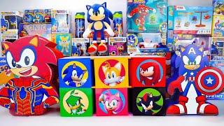 Sonic The Hedgehog Mystery Boxes Unboxing ASMR | Sonic, Tails, Knuckles, Spider Sonic, America Sonic