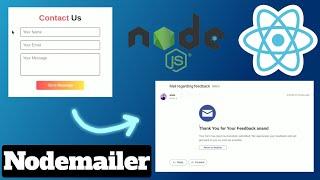 Working Contact form in Node.js with Nodemailer & Gmail |  Step-by-Step Tutorial in Hindi