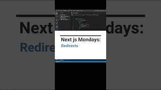 How to redirect in Next js  #Shorts