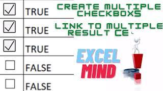 Tutorial - Create Multiple Checkboxs which Link To Multiple Cells In Excel