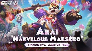 Akai Free Skin "Marvelous Maestro" | MLBB 8th Anniversary | Mobile Legends: Bang Bang