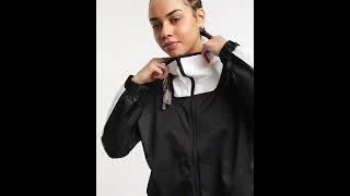 REEBOK Training Tracksuit-Set Logo Track-Top Jacket Leggings Shiny Black White Women | Asos