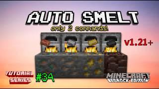 How to AUTO SMELT ORES in Minecraft (Bedrock Edition) 1.21+ - Tutorial Series #034