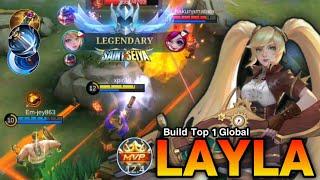 One shot 100% immortal Layla Side lane only | Layla best build 2024 | Build Top 1 Global Layla