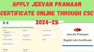 How To Apply Jeevan Pramaan Certificate Online Through CSC 2024 | Jeevan Pramaan certificate #csc