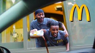 We Pretended To Work At McDonalds Drive Thru (Fake Employee Prank)