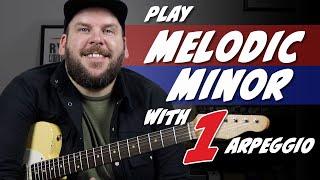 Melodic Minor with 1 Simple Arpeggio - Licks with Tabs Included!