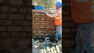 Brick work at site  #engineer #sitework #supervisor #civilsitevisit #labour