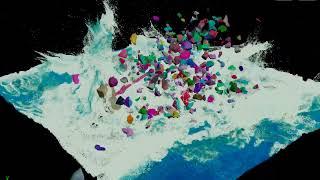 Houdini Crag rigid body explode in water FLIP simulation